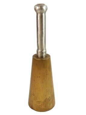 Vintage or Antique Hand Held Bell Brass Loud Unique
